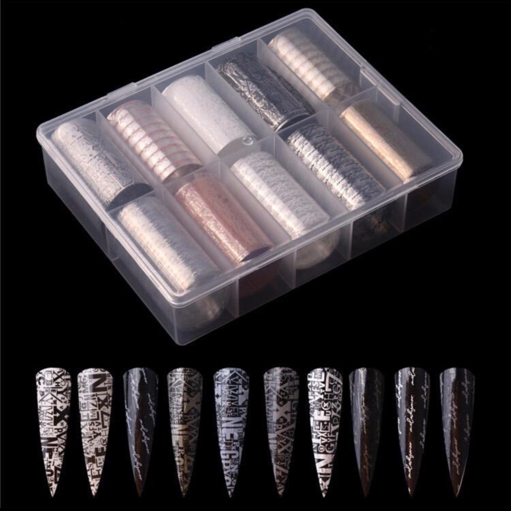Luxury Nail Transfer Foil Art - D142